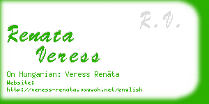 renata veress business card