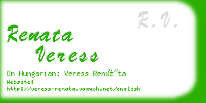 renata veress business card